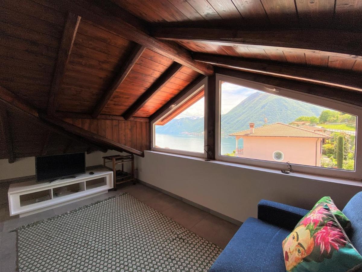 La Rondinella - Loft With Fantastic View On Lake Como Apartment อาร์เจโญ ภายนอก รูปภาพ