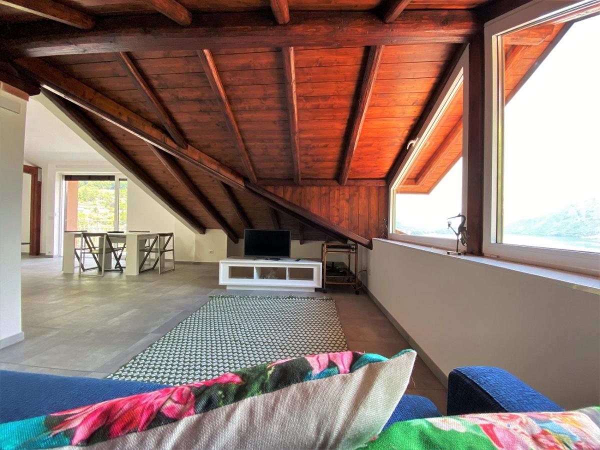 La Rondinella - Loft With Fantastic View On Lake Como Apartment อาร์เจโญ ภายนอก รูปภาพ